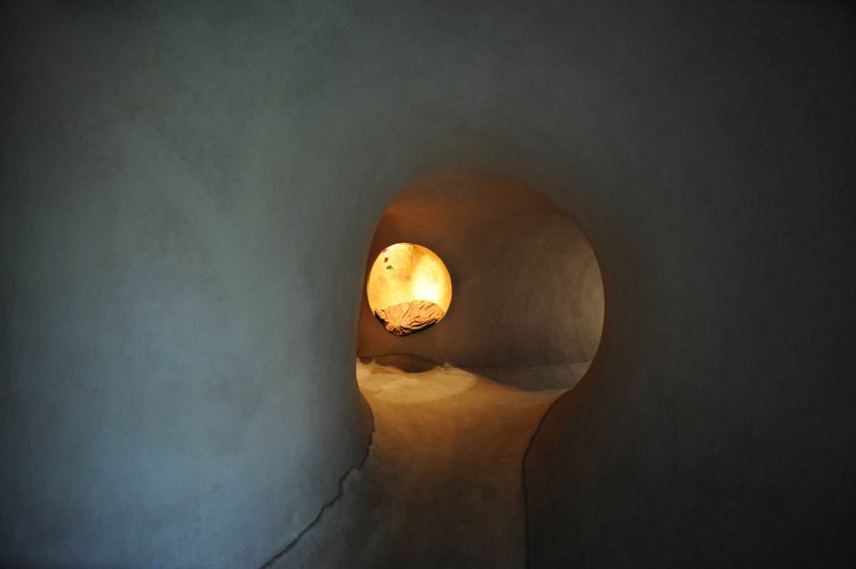 Organic House Underground Javier Senosiain Hallway