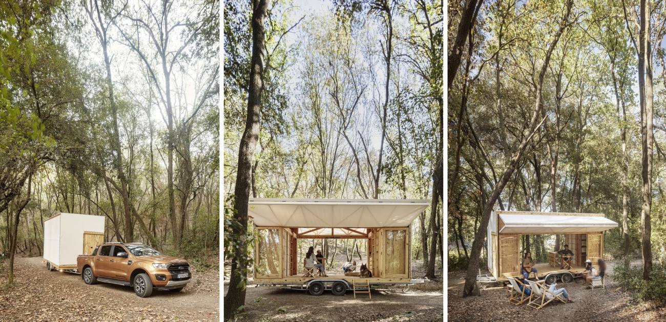 Tiny Home You Can Pull with Your Truck collage